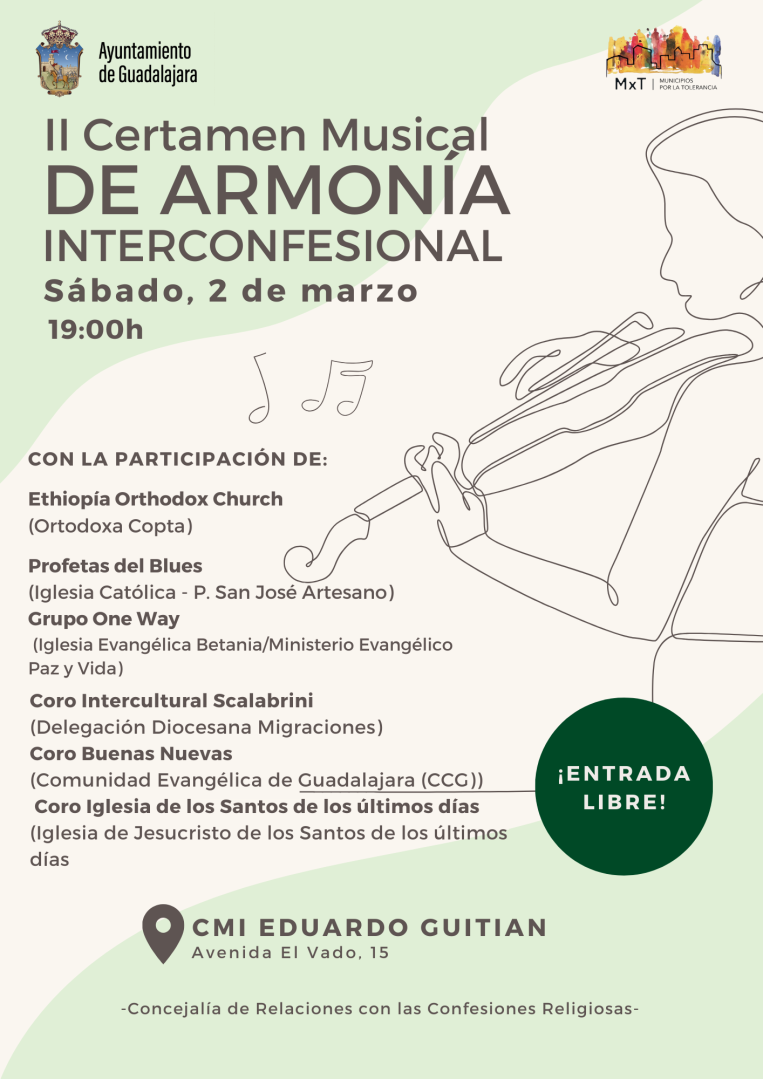 Este fin de semana se celebra el II Certamen Musical de Armon&#237;a Interconfesional en Guadalajara