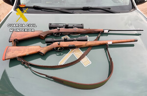 Abaten un ciervo y les interceptan con los dos rifles en una pedanía de Corduente