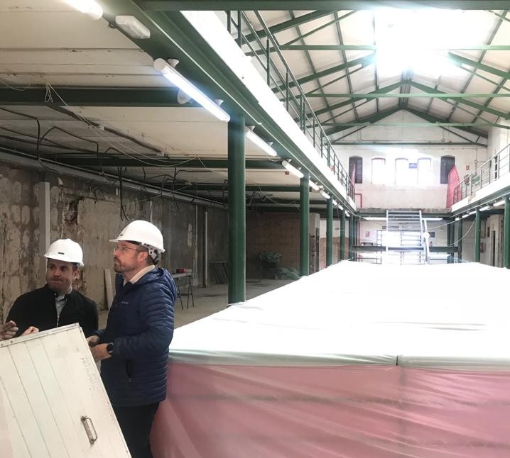 Cs Guadalajara visita las obras del Mercado de Abastos y emplaza a Román a no cometer los mismos errores que se han dado con la climatización del Cuartel del Henares