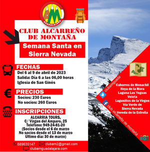 Viaje a Granada y Sierra Nevada con el Club Alcarre&#241;o de Monta&#241;a en Semana Santa