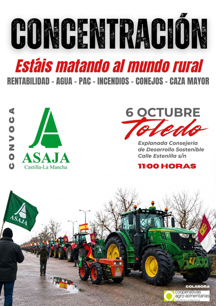 ASAJA Castilla-La Mancha: Estáis matando al mundo rural
