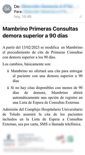 Patricio denuncia que Page está manipulado las listas de espera sanitarias de CLM para ocultar su nefasta gestión