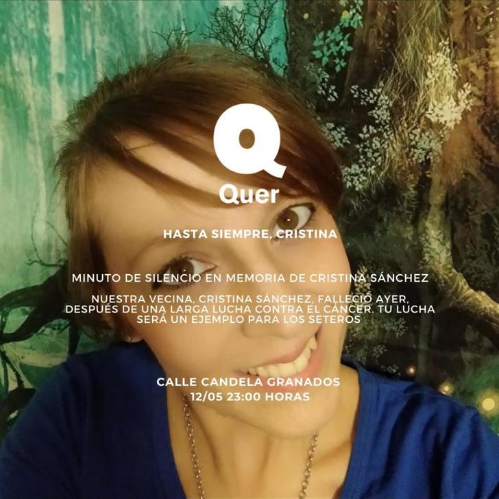 Minuto de silencio en Quer en memoria de Cristina Sánchez