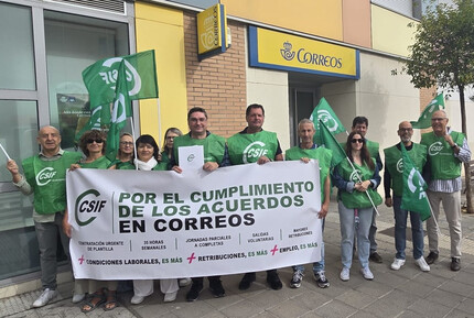 Nueva movilización en Guadalajara de CSIF en Correos por la falta de personal, la precariedad y el incumplimiento del Acuerdo Marco