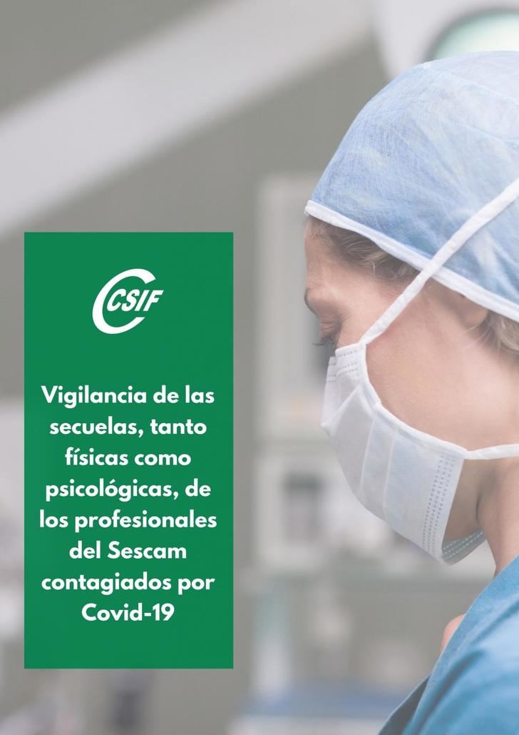 CSIF exige vigilar la salud y las secuelas de los profesionales del Sescam contagiados por Covid-19