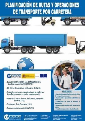 Últimas plazas para el Curso de Planificación de Rutas y Operaciones de Transportes por Carretera
