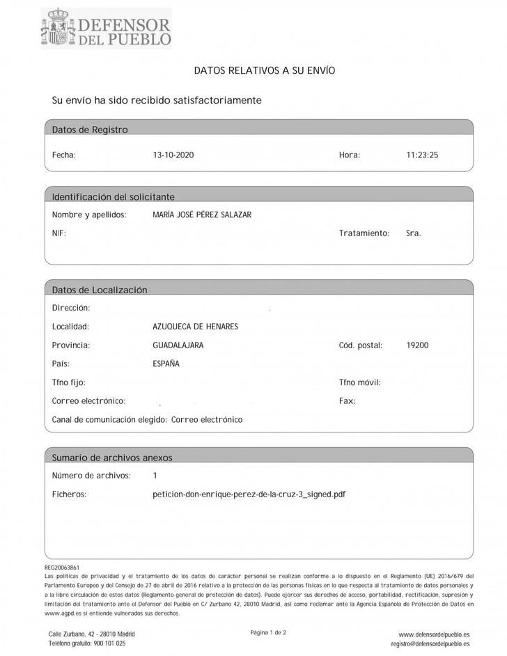 Izquierda Unida, de nuevo, ante el Defensor del Pueblo