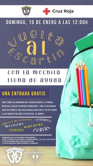 Vuelta al Escartín con la mochila llena de ayuda. El Dépor colaborará con la Cruz Roja en el partido de este fin de semana ante el Don Benito