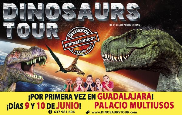Dinosaurios animatrónicos a tamaño real ‘invadirán’ el Palacio Multiusos de Guadalajara