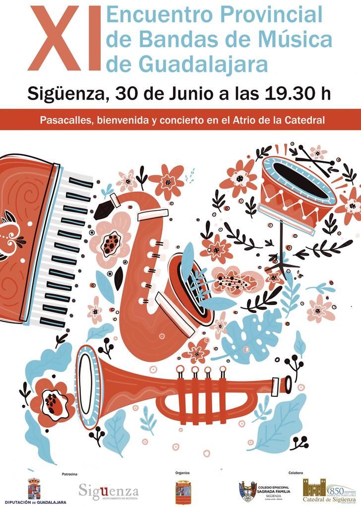 Este domingo en Sigüenza, XI Encuentro Provincial de Bandas de Música de Guadalajara 