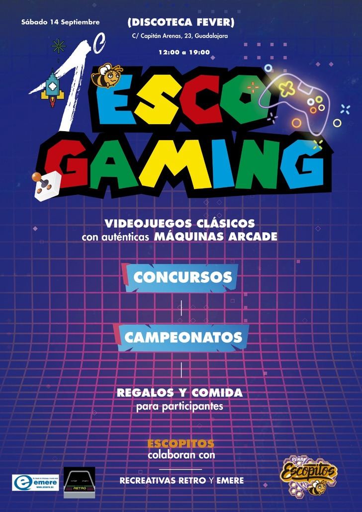 El I ESCOGAMING se traslada, por las condiciones meteorológicas, a la discoteca Fever Guadalajara (Calle capitán arenas, 23)