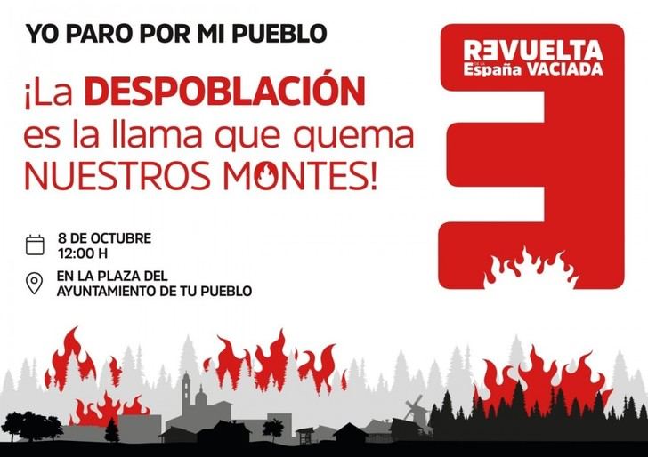 Una manifestación pedirá que la Junta de Page arregle una carretera en la España vaciada