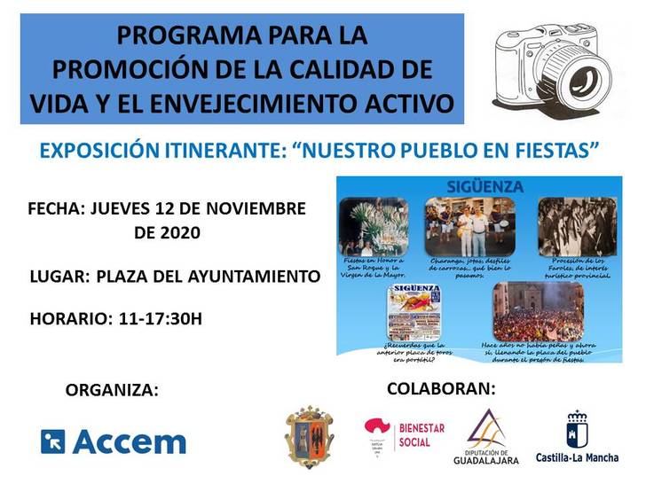Este jueves, exposición fotográfica itinerante 'Nuestro pueblo en fiestas' en la Plaza Mayor de Sigüenza