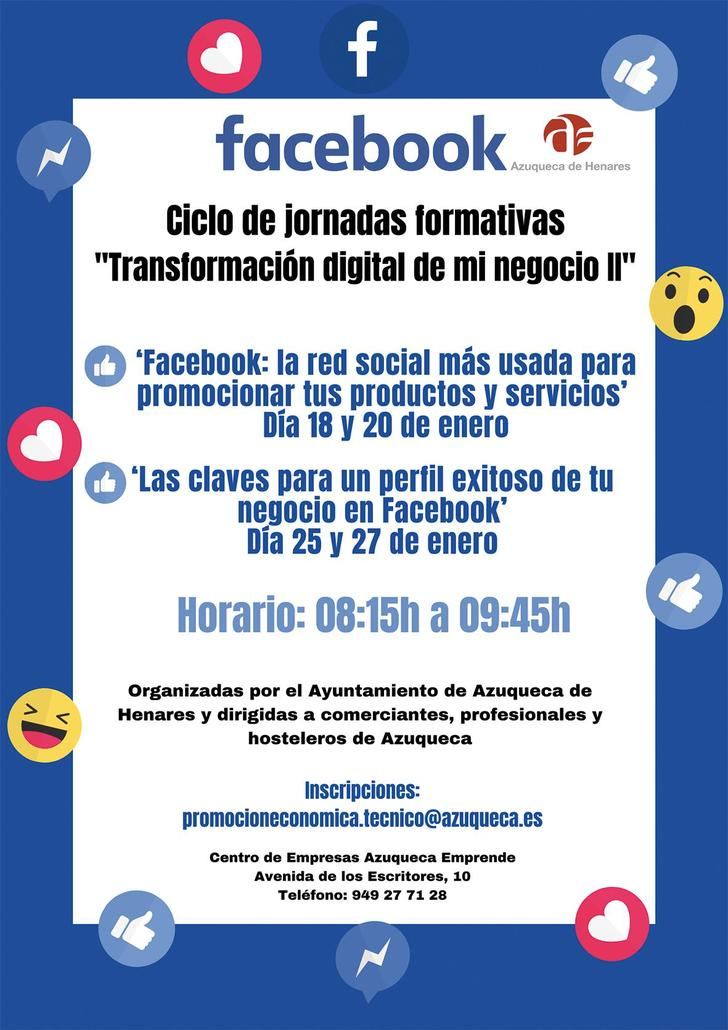 El día 18 comienza en Azuqueca el II Ciclo de jornadas sobre el comercio a través de redes sociales