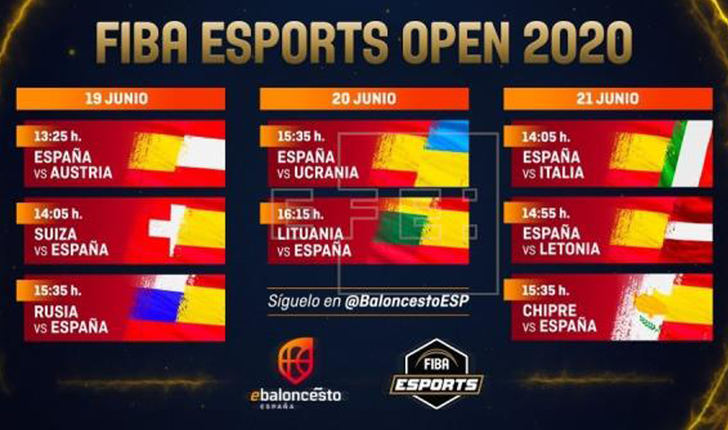 España termina segunda de su Conferencia en el FIBA Esports Open 2020