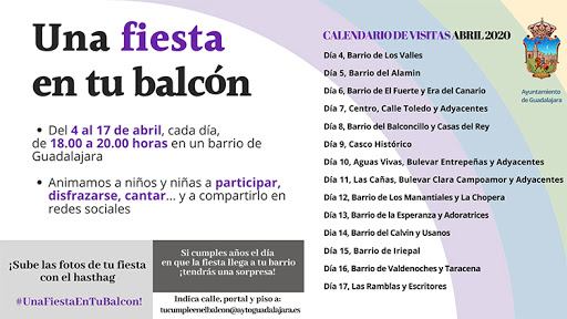 Este sábado comienza Una Fiesta en tu balcón dirigida a divertir a los niños y niñas de los barrios de la ciudad de Guadalajara
