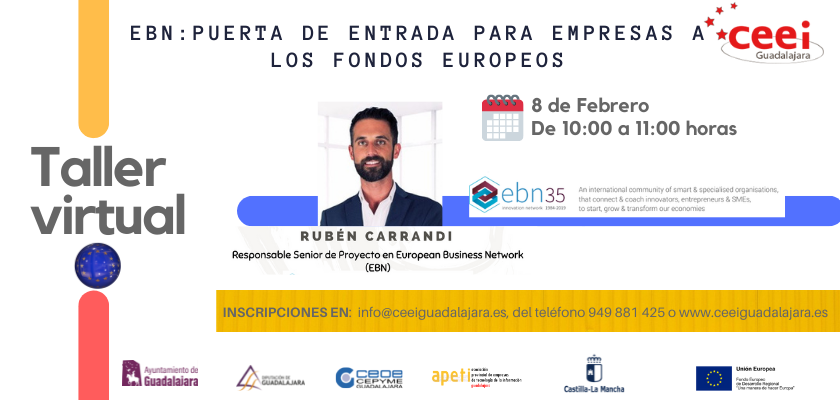 El CEEI Guadalajara celebra un nuevo taller virtual sobre Oportunidades de Financiación por la UE