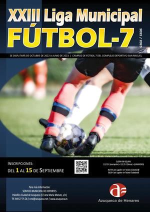 Este jueves, se abre la inscripción en la XXIII Liga Municipal de Fútbol-7