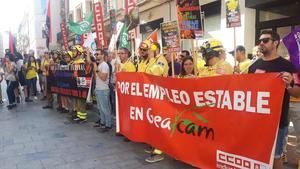 Los trabajadores de Geacam proseguirán con las movilizaciones en Guadalajara mientras se trate a los interinos “como kleenex”