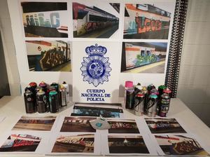 La Polic&#237;a Nacional detiene a 9 grafiteros en Guadalajara por da&#241;os valorados en m&#225;s de 40.000 euros