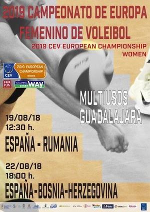 El Palacio Multiusos de Guadalajara acoge dos partidos clasificatorios para el Campeonato de Europa Femenino de Voleibol