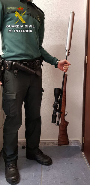 La Guardia Civil de Guadalajara detiene a dos personas por tenencia ilícita de armas en Ciruelos del Pinar