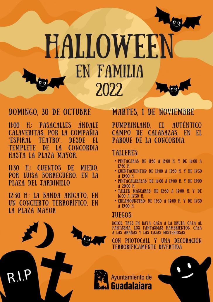 Disfruta de las actividades de Halloween, en familia, el 30 y 1 de noviembre, con pasacalles, cuentos y un gran campo de calabazas en la ciudad de Guadalajara