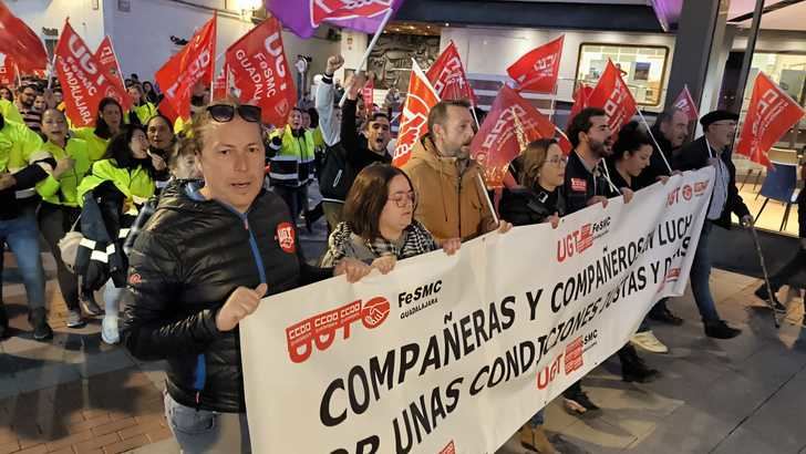 Masiva manifestación en Guadalajara para exigir un convenio digno para el sector de la Logística