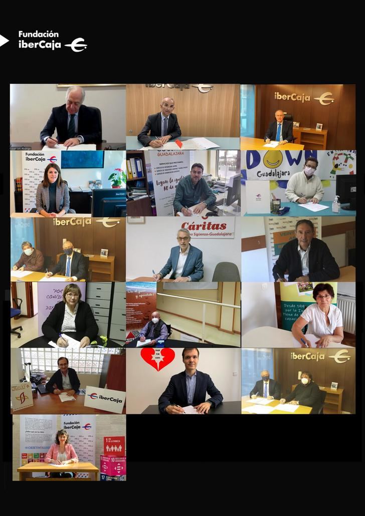 Firma de los Convenios Sociales de la Fundación Ibercaja con las Asociaciones seleccionadas en Guadalajara