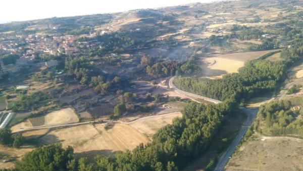 Se retiran los medios aéreos del incendio de Brihuega y vuelven al convento las monjas evacuadas
