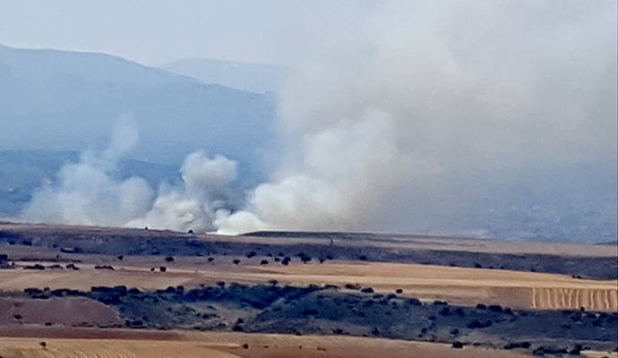 Incendio en la localidad guadalajareña de Jirueque