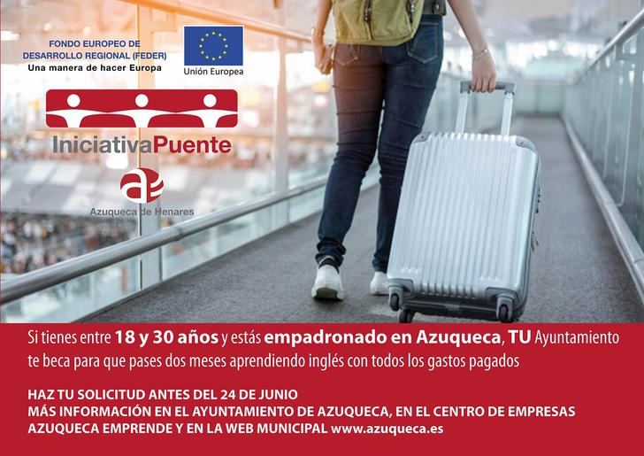 Ampliado el plazo en Azuqueca para solicitar las becas municipales con fondos FEDER, en países anglófonos