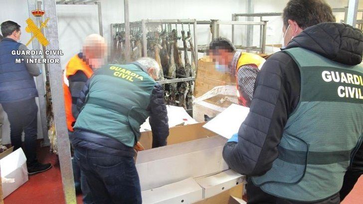 Intervienen 1.800 piezas de jamones en una operación contra el fraude alimentario