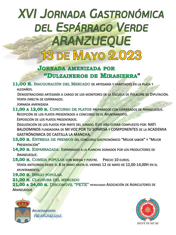 XVI Jornadas gastronómicas del Espárrago verde en Aranzueque 