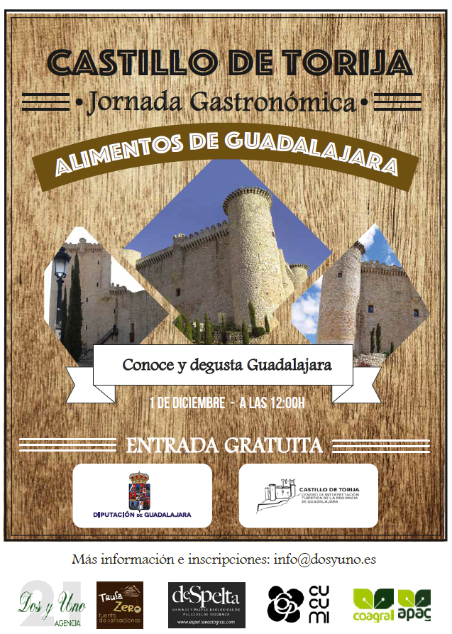 La Diputación de Guadalajara organiza este sábado una Jornada Gastronómica este sábado en el Castillo de Torija