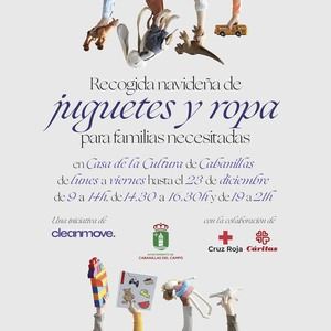 Recogida solidaria de juguetes y ropa en la Casa de la Cultura de Cabanillas, hasta el 23 de diciembre