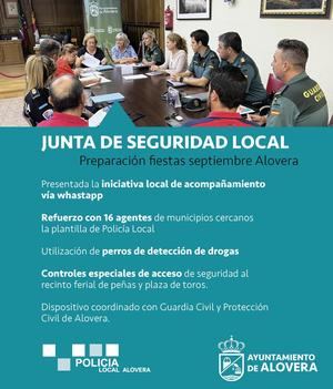 Alovera celebra su Junta de Seguridad Local de cara a las Ferias y Fiestas