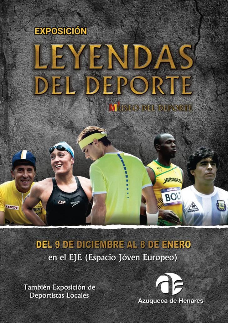 La exposición Leyendas del Deporte, desde este sábado, en el EJE de Azuqueca