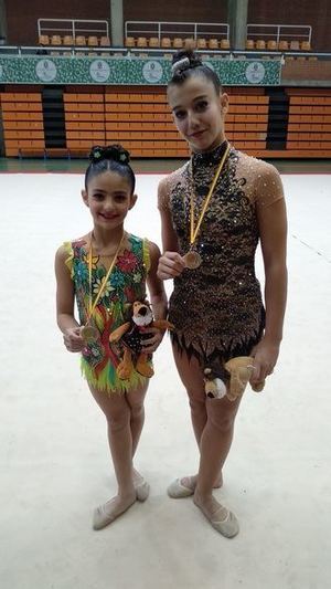Lizi Labadze y Lucía Sáenz, dos campeonas regionales para el Club Rítmica Infantado