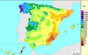Las lluvias acumuladas desde octubre en España superan un 2% el valor medio normal para este periodo del año hidrológico
