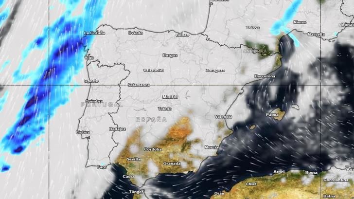 La semana empieza con lluvia y rachas de viento: estas son las zonas más afectadas