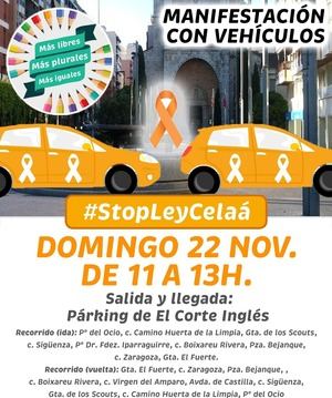 Convocan una Manifestación con Coches en Guadalajara contra la Ley Celaá