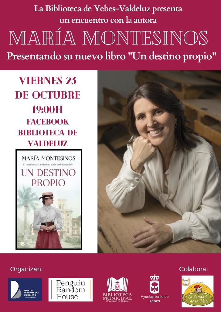 María Montesinos y su novela Un destino propio estrenan la octava temporada de Encuentros con autor de Yebes