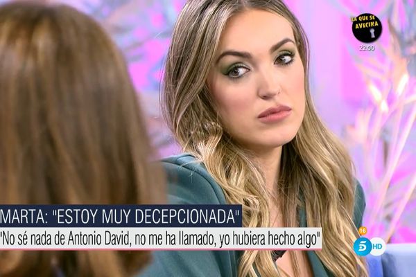 Marta Riesco acusa a Olga Moreno de boicotear su relación con Antonio David Flores