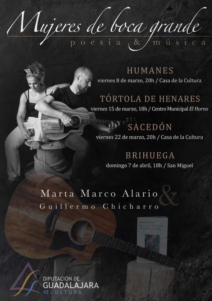 La Diputación de Guadalajara lleva el espectáculo Mujeres de boca grande a cuatro pueblos con motivo del 8M