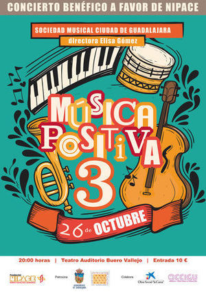 El teatro Buero Vallejo acogerá el 26 de octubre el concierto benéfico ‘Música Positiva3’ a favor de Nipace