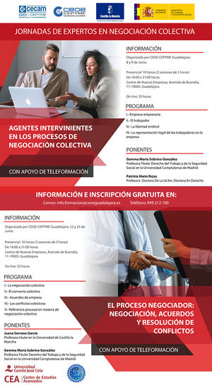 Vuelven las Jornadas de expertos en Negociación Colectiva organizadas por CEOE-CEPYME Guadalajara