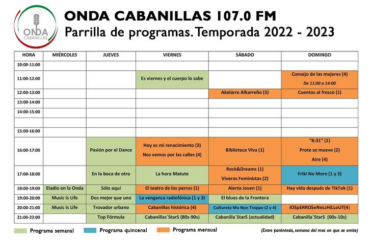 Este miércoles arrancan las emisiones en directo de Onda Cabanillas, para su temporada 22-23