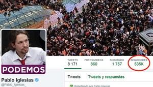 Pablo Iglesias es el pol&#237;tico espa&#241;ol con m&#225;s seguidores falsos en Twitter