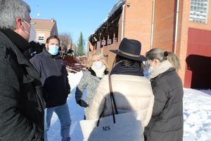 El presidente del PP CLM se interesa en Azuqueca por la evolución de la Covid 19 y las incidencias del temporal de frío